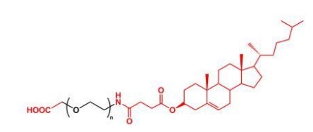 COOH-PEG-Cholesterol；Cholesterol-PEG-COOH；羧基聚乙二醇胆固醇