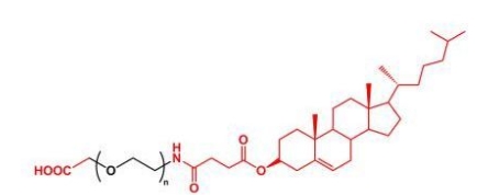  COOH-PEG-Cholesterol Cholesterol-PEG-COOH  羧基聚乙二醇胆固醇