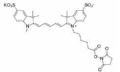 Sulfo-Cy5 NHS ester；2230212-27-6；磺酸基-Cy5-N-羟基琥珀酰亚胺酯