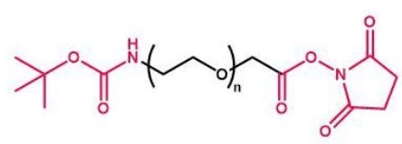  Boc-NH-PEG-NHS tBoc-NH-PEG-NHS 叔丁氧羰基聚乙二醇活性酯
