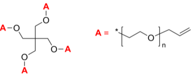 4-Arm PEG-allyl 4臂星形-聚乙二醇 末端双键