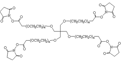 4臂星形-聚乙二醇-琥珀酰亚胺NHS酯 4-Arm PEG-SCM 
