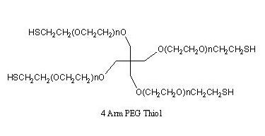 4臂星形-聚乙二醇-硫醇 4 arm-PEG-SH | 4 arm PEG-Thiol