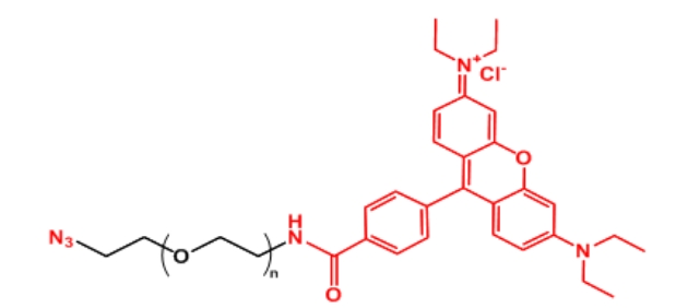 罗丹明聚乙二醇叠氮 Rhodamine-PEG-N3