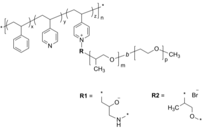 PS4VPQEOPO 聚苯乙烯共(4-乙烯基吡啶, PPO-PEO二嵌段共聚物季铵化) 