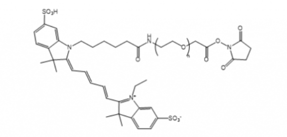 Cy5-PEG-NHS ester， Cy5-聚乙二醇-活性酯 