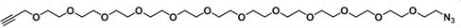 Alkyne-PEG12-Azide  丙炔基-十二聚乙二醇-叠氮  分子式 C27H51N3O12