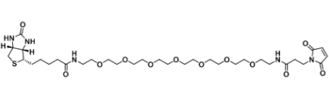 Biotin-PEG7-maleimide 生物素-七乙二醇-马来酰亚胺  分子式 C33H55N5O12S