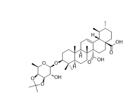   CAS ：182132-59-8   Quinovic acid 3β-O-(3',4'-O-isopropylidene)-β-D-fucopyranoside