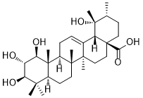 CAS ：113558-03-5  1β,2α,3β,19α-Tetrahydroxy-12-ursen-28-oic acid