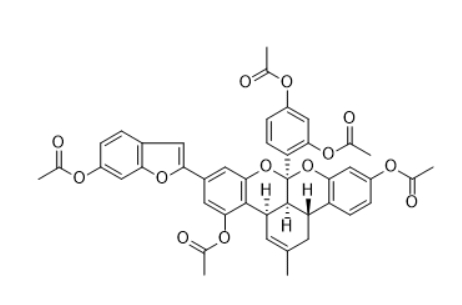  CAS ：99217-75-1    Mulberrofuran G pentaacetate  天然产物