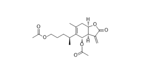 CAS ：1286694-67-4    1,6-O,O-Diacetylbritannilactone   1,6-二-O-乙酰基大花旋覆花内酯