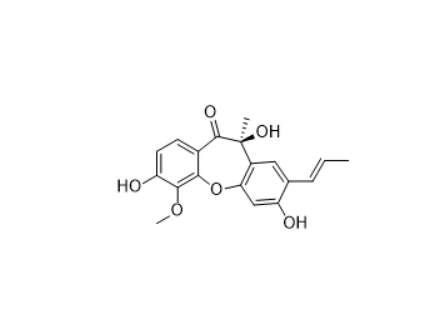 CAS ：2292113-33-6  (7'E,8S)-2',4,8-Trihydroxy-3-methoxy-2,4'-epoxy-8,5'-neolign-7'-en-7-one  