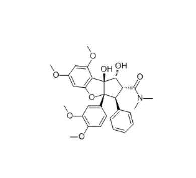 CAS ：189322-69-8    3'-甲氧基楝酰胺   3'-Methoxyrocaglamide  