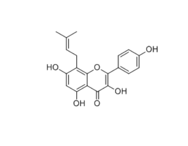 CAS ：28610-31-3  8-异戊烯基山奈酚  8-Prenylkaempferol  化合物优化