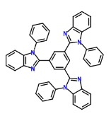 1,3,5-三(1-苯基-1H-苯并咪唑-2-基)苯，2-[3,5-bis(1-phenylbenzimidazol-2-yl)phenyl]-1-phenylbenzimidazole