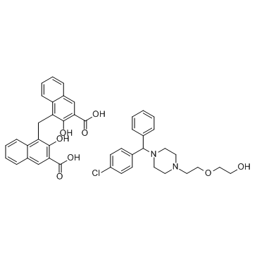 CAS:10246-75-0  Hydroxyzine pamoate	扑姆酸羟嗪