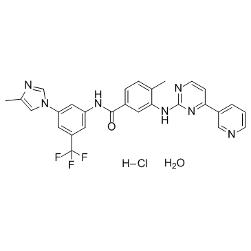 CAS:923288-90-8	Nilotinib (monohydrochloride monohydrate)	尼罗替尼单盐酸盐单水合物  新药中间体中试 