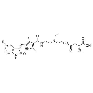 CAS:341031-54-7 Sunitinib (Malate) 苹果酸舒尼替尼 批量合成 CAS:341031-54-7 Sunitinib (Malate) 苹果酸舒尼替尼 批量合成