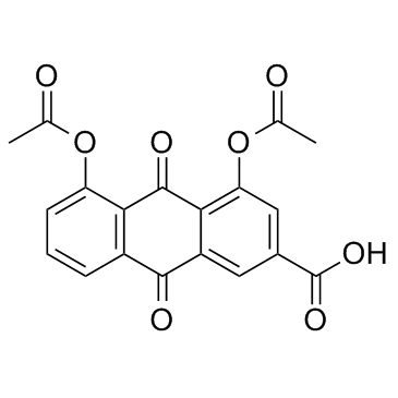 CAS:13739-02-1	Diacerein	   1,8-二乙酰基-3-羧基蒽醌      原研药中间体供应