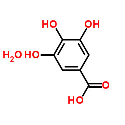 CAS:5995-86-8	 Gallic acid (hydrate)	  没食子酸一水合物    原料药研发