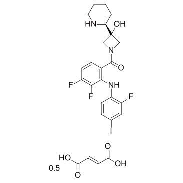 CAS:1369665-02-0	Cobimetinib (hemifumarate)	可美替尼  药物分子开发
