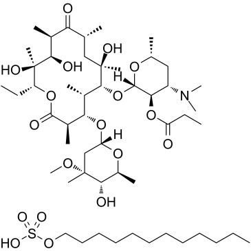 CAS:3521-62-8	   Erythromycin estolate	无味红霉素     化合物优化