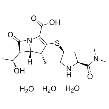 CAS:119478-56-7	Meropenem (trihydrate)	美罗培南三水  药物分子开发