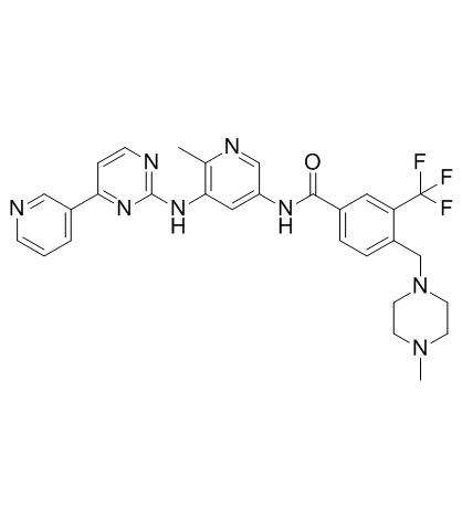 CAS:895519-90-1	Flumatinib   4-[(4-甲基-1-哌嗪基)甲基]-N-[6-甲基-5-[[4-(3-吡啶基)-2-嘧啶基]氨基]-3-吡啶基]-3-(三氟甲基)苯甲酰胺   公斤级  