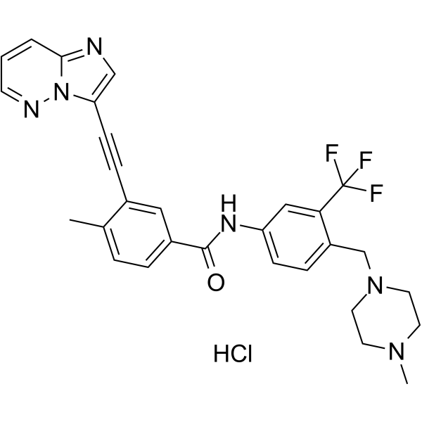 CAS:1114544-31-8	Ponatinib (hydrochloride)	  帕纳替尼盐酸盐    中试供应
