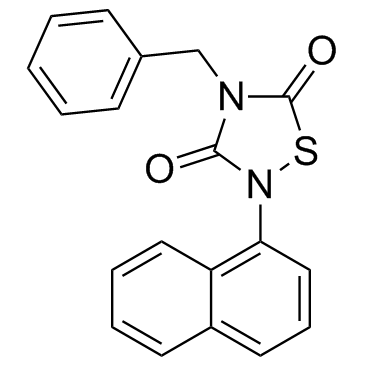 CAS:865854-05-3	Tideglusib  	4-苄基-2-(萘-1-基)-[1,2,4]噻二唑烷-3,5-二酮  药物分子开发  
