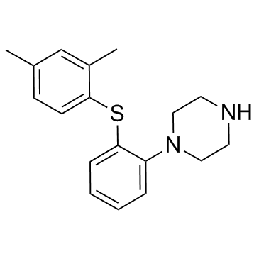 CAS:508233-74-7	Vortioxetine	沃替西汀  药物分子开发