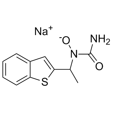 CAS:118569-21-4	Zileuton (sodium)	齐留通钠      化合物合成