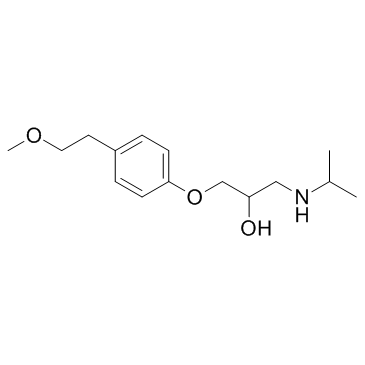 CAS:51384-51-1	Metoprolol	1-[4-(2-甲氧基乙基)苯氧基]-3-丙-2-基氨基丙-2-醇  公斤级  