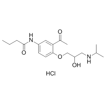 CAS:34381-68-5	Acebutolol (hydrochloride)	醋丁洛尔盐酸盐      批量合成
