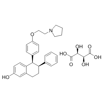 CAS:190791-29-8	Lasofoxifene (tartrate)	酒石酸拉索昔芬      化合物合成