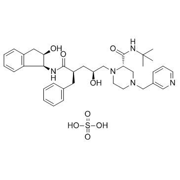 CAS:157810-81-6	Indinavir (sulfate)	硫酸茚地那韦  中试供应 