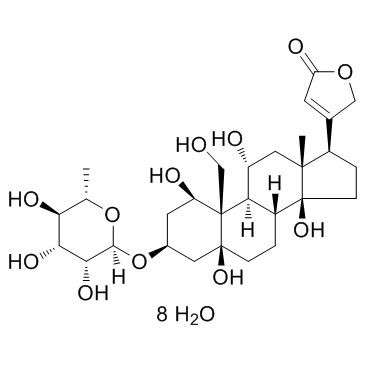 CAS:11018-89-6	  Ouabain (Octahydrate)	毒毛旋花苷G     中试供应