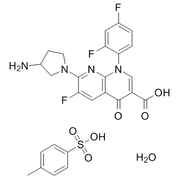 CAS:1400591-39-0	Tosufloxacin (tosylate hydrate)	对甲苯磺酸妥舒沙星水合物  公斤级  
