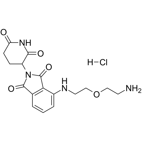 CAS： 2245697-87-2    Pomalidomide-NH-PEG2-amine hydrochloride   泊马度胺 4'-PEG2-胺 盐酸盐