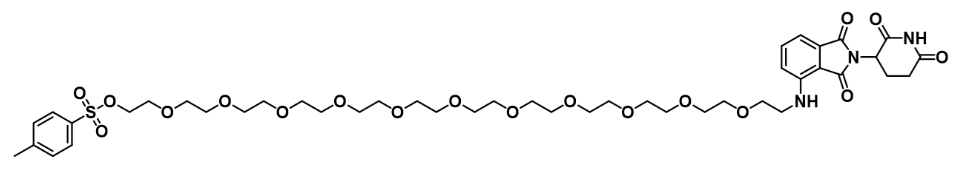 Pomalidomide-NH-PEG12-Tos      泊马度胺-氨基-十二聚乙二醇-对甲苯磺酰酯    