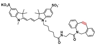 CAS：1394039-12-3    diSulfo-Cy3 DBCO(Methyl)  二磺酸-Cy3-二苯并环辛炔(甲基)