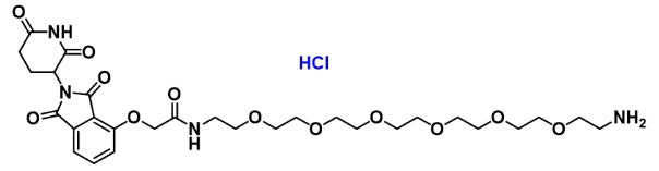 Thalidomide-O-amido-PEG5-NH2 hydrochloride    沙利度胺-O-酰胺-五聚乙二醇-氨基盐酸盐