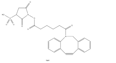 CAS： 1400191-52-7   DBCO-Sulfo-NHS Ester   磺化二苯基环辛炔-琥珀酰亚胺酯