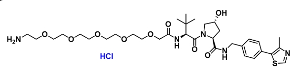CAS： 2377275-23-3             (S,R,S)-AHPC-PEG5-NH2 hydrochloride           (S,R,S)-AHPC-五聚乙二醇-氨基盐酸盐