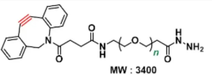 DBCO-PEG-Hydrazide   二苯并环辛炔-聚乙二醇-酰基/酰肼   酰基/酰肼-聚乙二醇-二苯并环辛炔