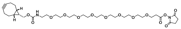 1608140-48-2   endo BCN-PEG8-NHS ester  (1R,8S,9S)-双环[6.1.0]壬-八聚乙二醇-琥珀酰亚胺酯