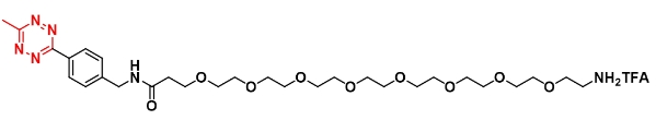 Me-Tetrazine-PEG8-amine TFA salt    甲基四嗪-八聚乙二醇-氨三氟乙酸盐