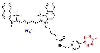 Me-tetrazine-Cyanine5.5 (PF6)     甲基-四嗪-Cy5.5(六氟磷酸盐)  荧光染料化合物