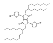 2,5-二(2-己基癸基)-3,6-二(5-溴噻吩基)-吡咯并吡咯二酮	  